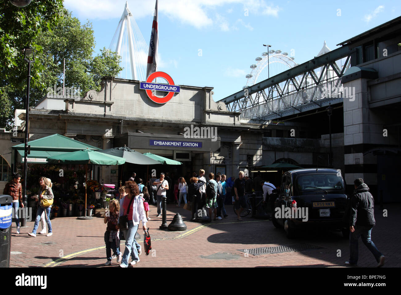 The Embankment Underground Station, London, England, U.K. Stock Photo
