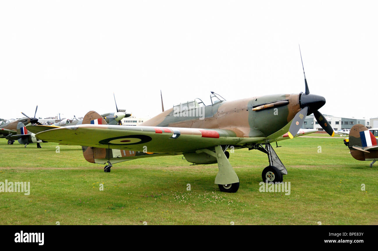Hurricane British war aeroplane Stock Photo