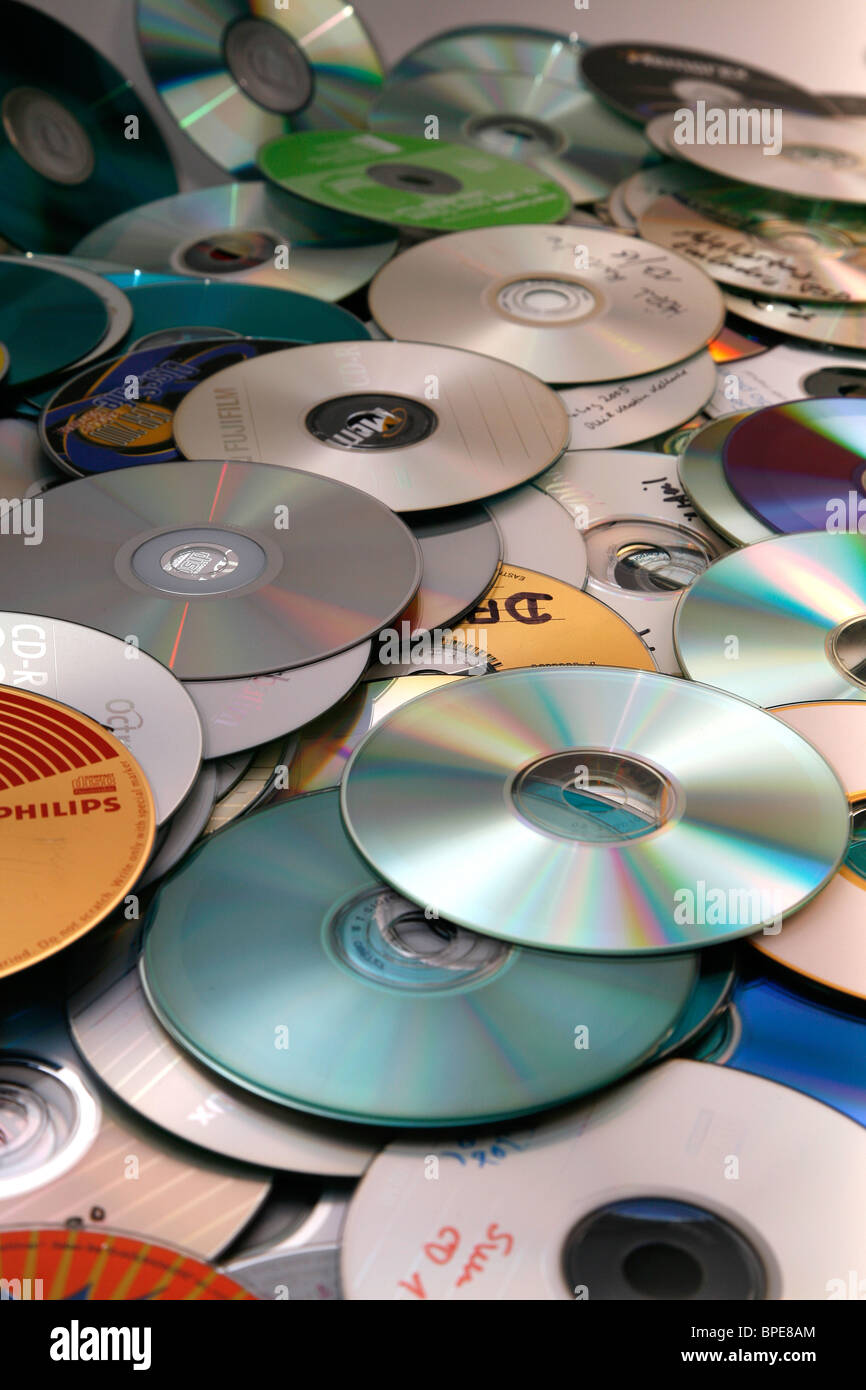 Heap of CDs Stock Photo