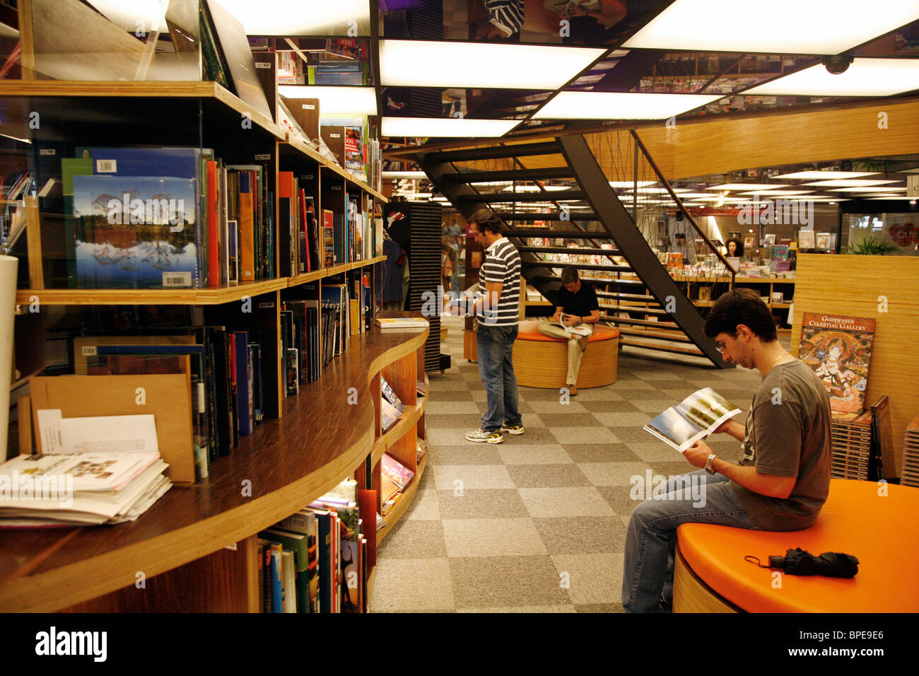 Book store at Conjunto Nacional building on Avenida Paulista, Sao Paulo ...