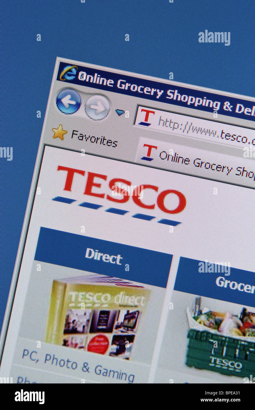 tesco online grocery shopping Stock Photo Alamy