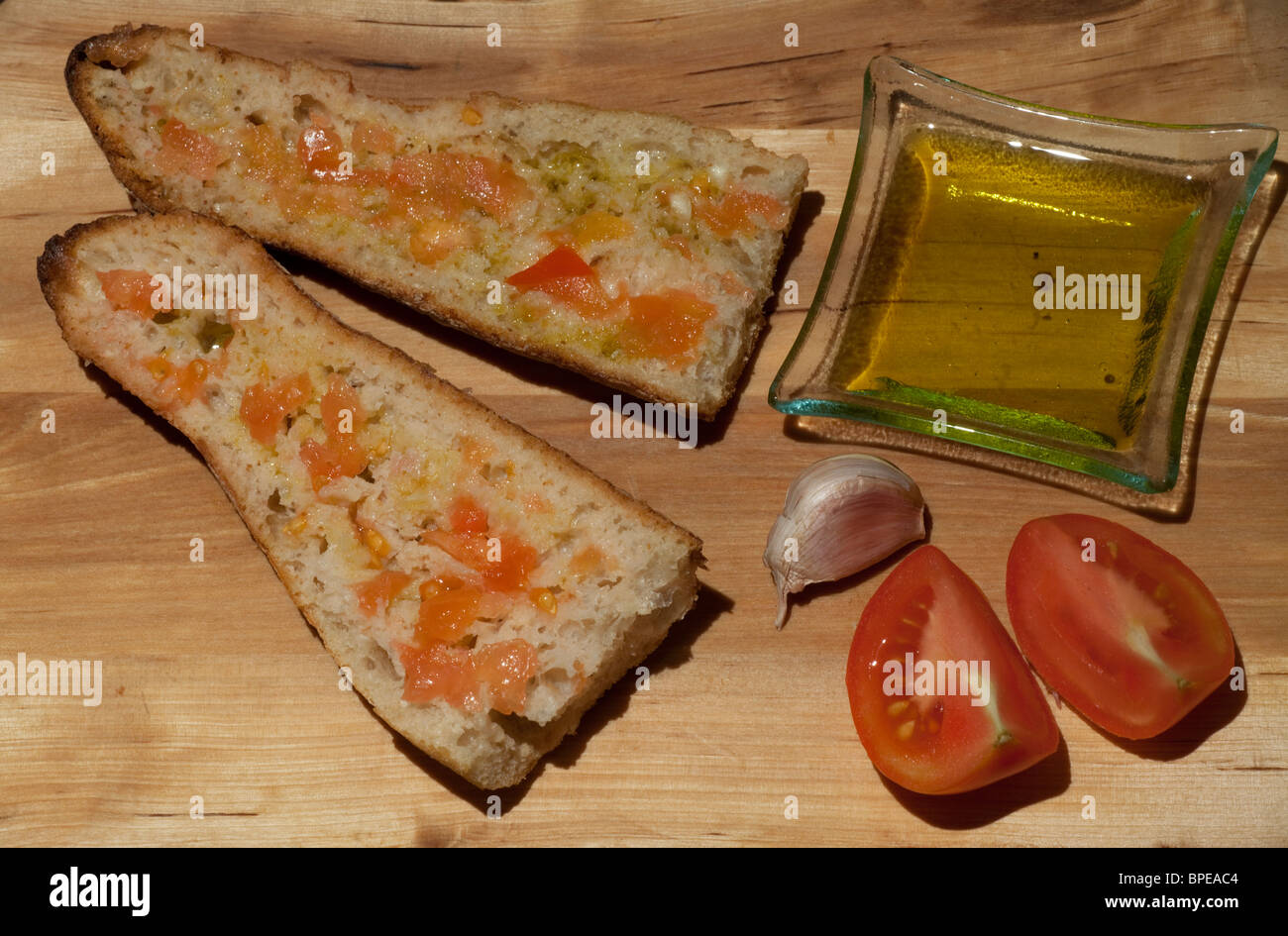 Barcelona pan con tomate Stock Photo