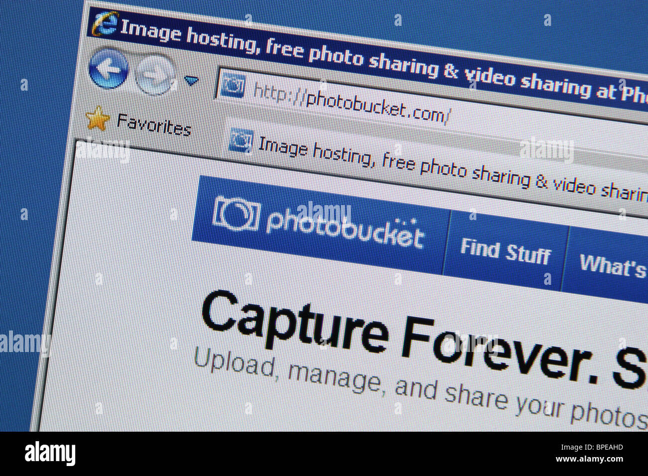 photobucket photo sharing social networking Stock Photo