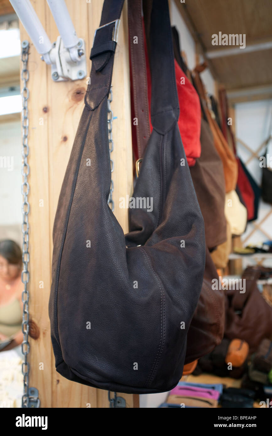 Barcelona Leather bag, Spain Stock Photo Alamy