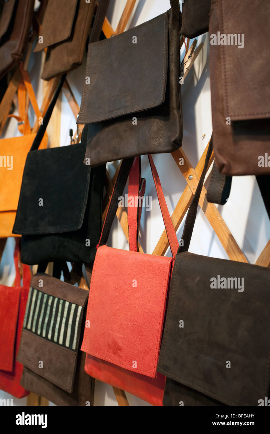 Barcelona Leather bags, Spain Stock Photo - Alamy