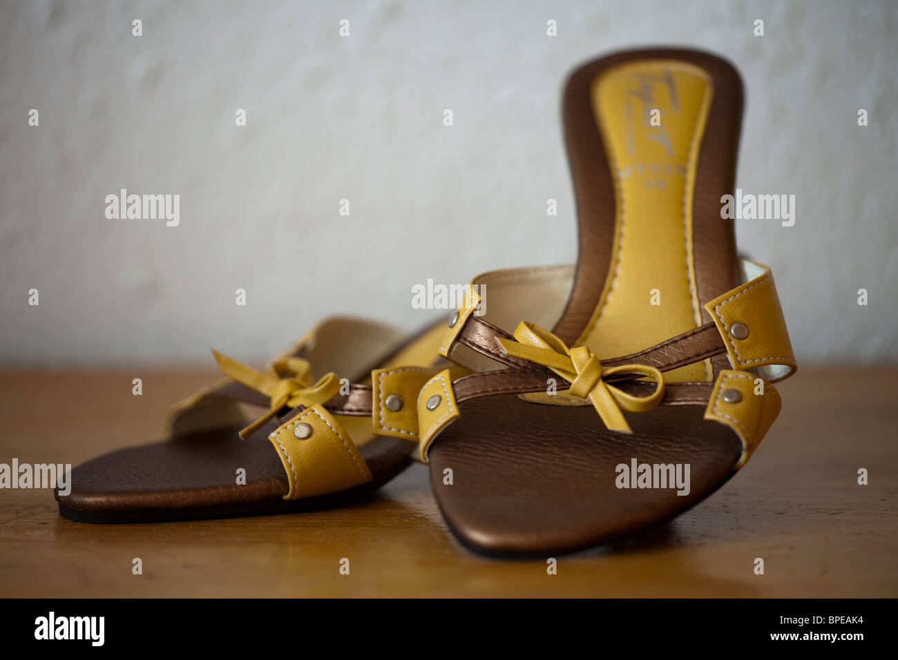Barcelona Leather shoes, Spain Stock Photo Alamy