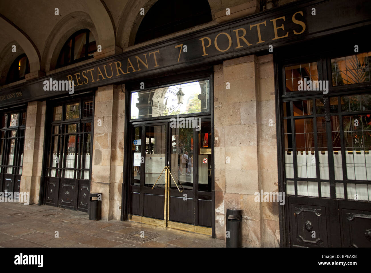 Barcelona Exterior of Restaurant 7 Portes, also Set Portes Stock Photo