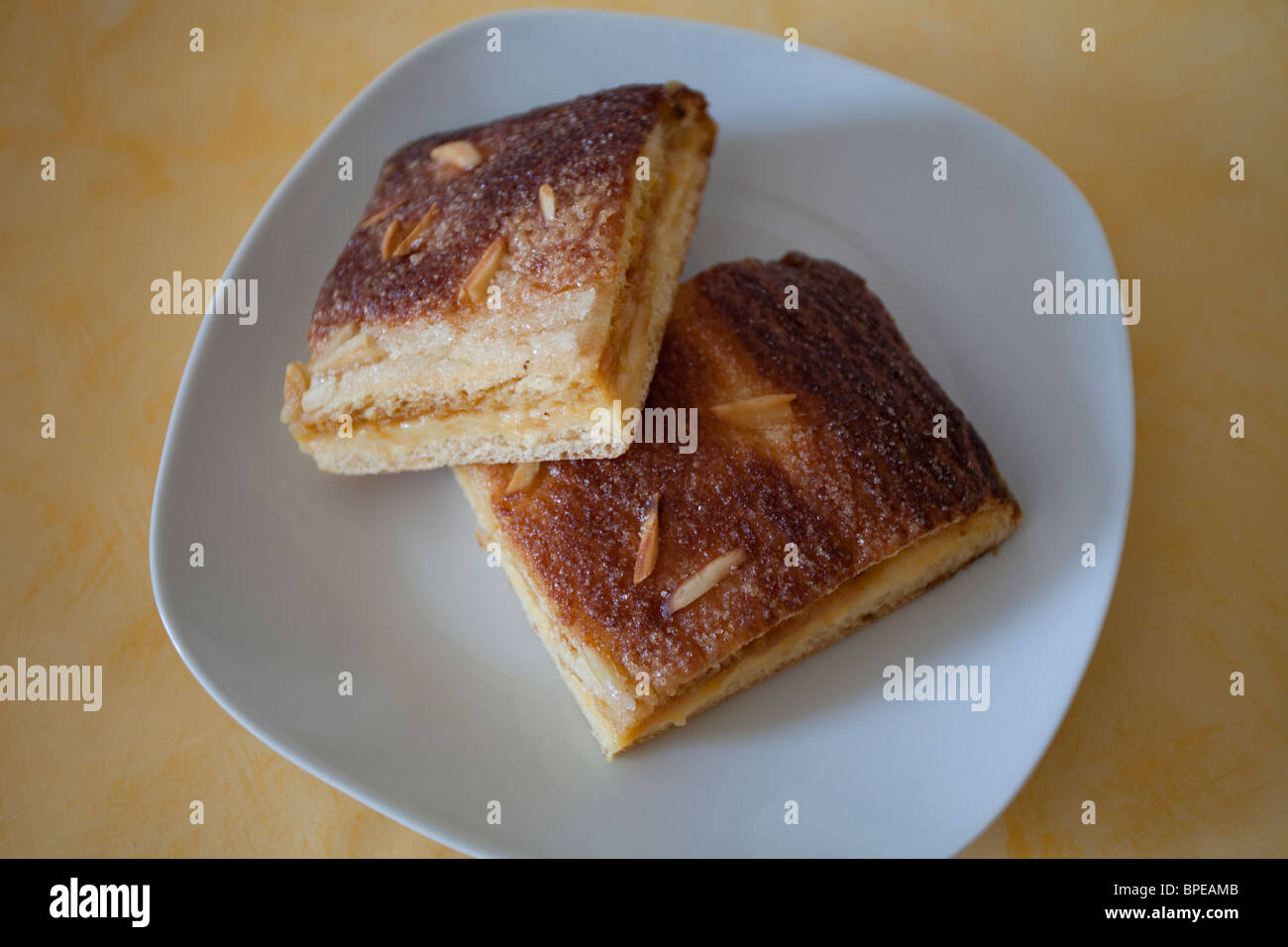 Barcelona coca de crema cremada, Spain Stock Photo