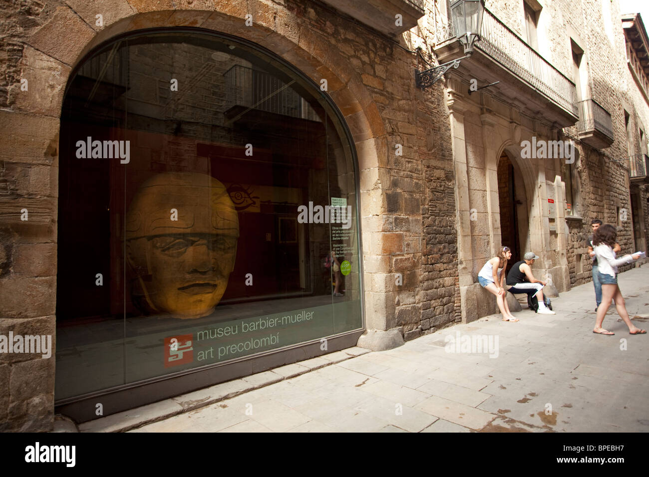 Barcelona Museu Barbier-Mueller exterior of the museum Stock Photo