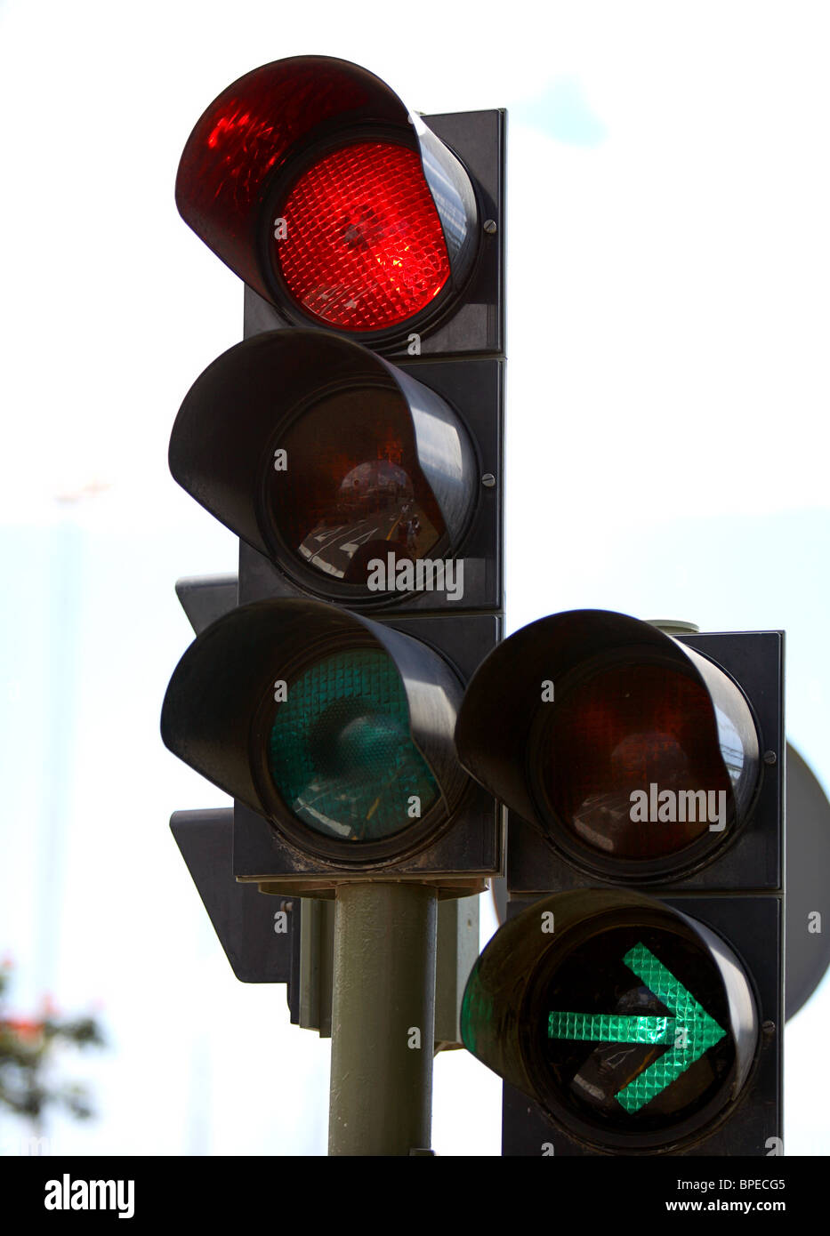 Lights red motoring signals stop hires stock photography and images