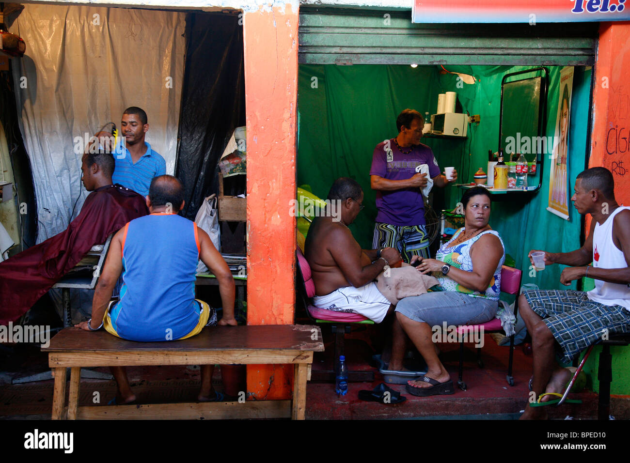 Beauty salon and barber shop at Sao Joaquim market, Salvador, Bahia, Brazil  Stock Photo - Alamy