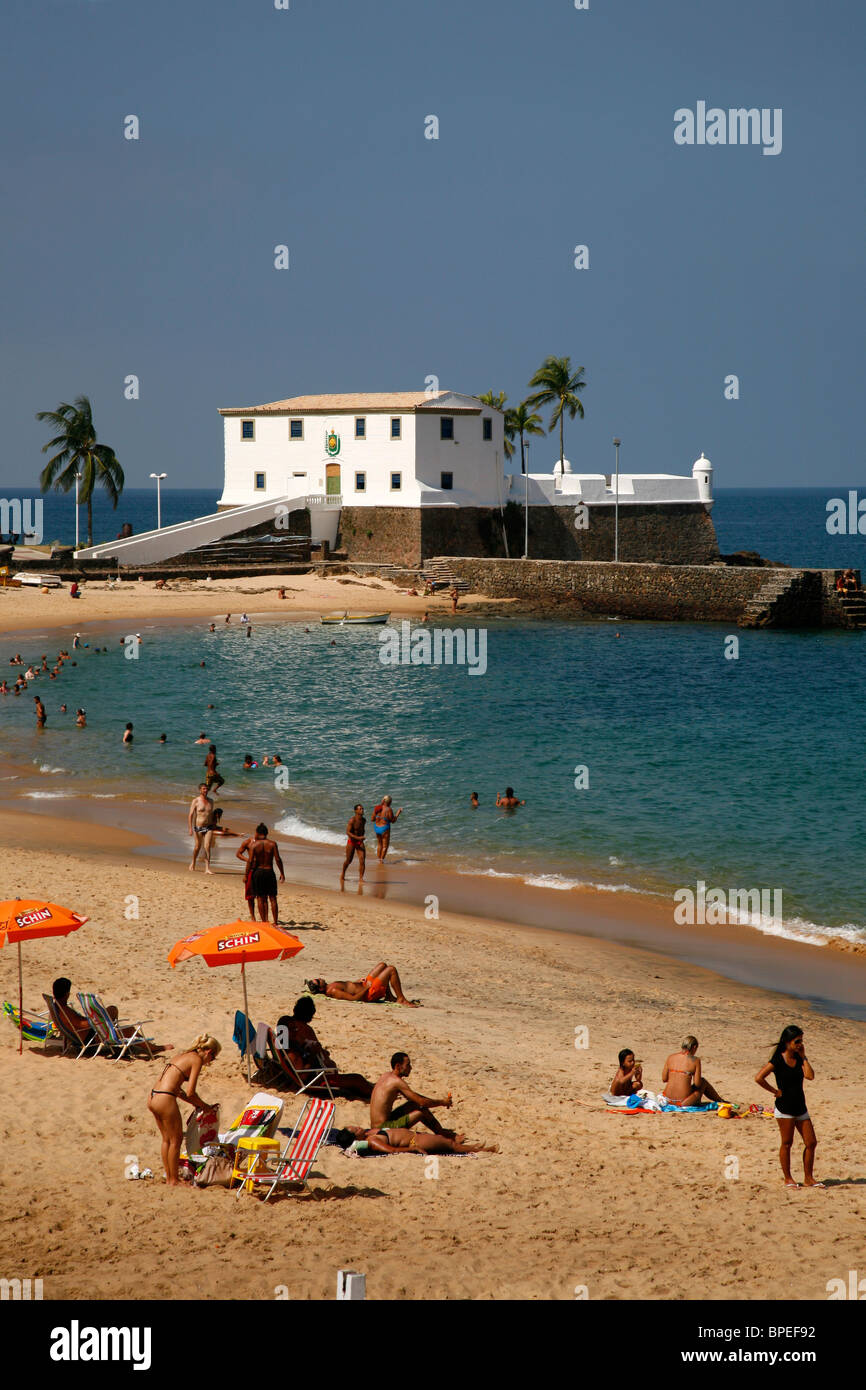 Porto da Barra beach, Salvador, Bahia, Brazil. Stock Photo