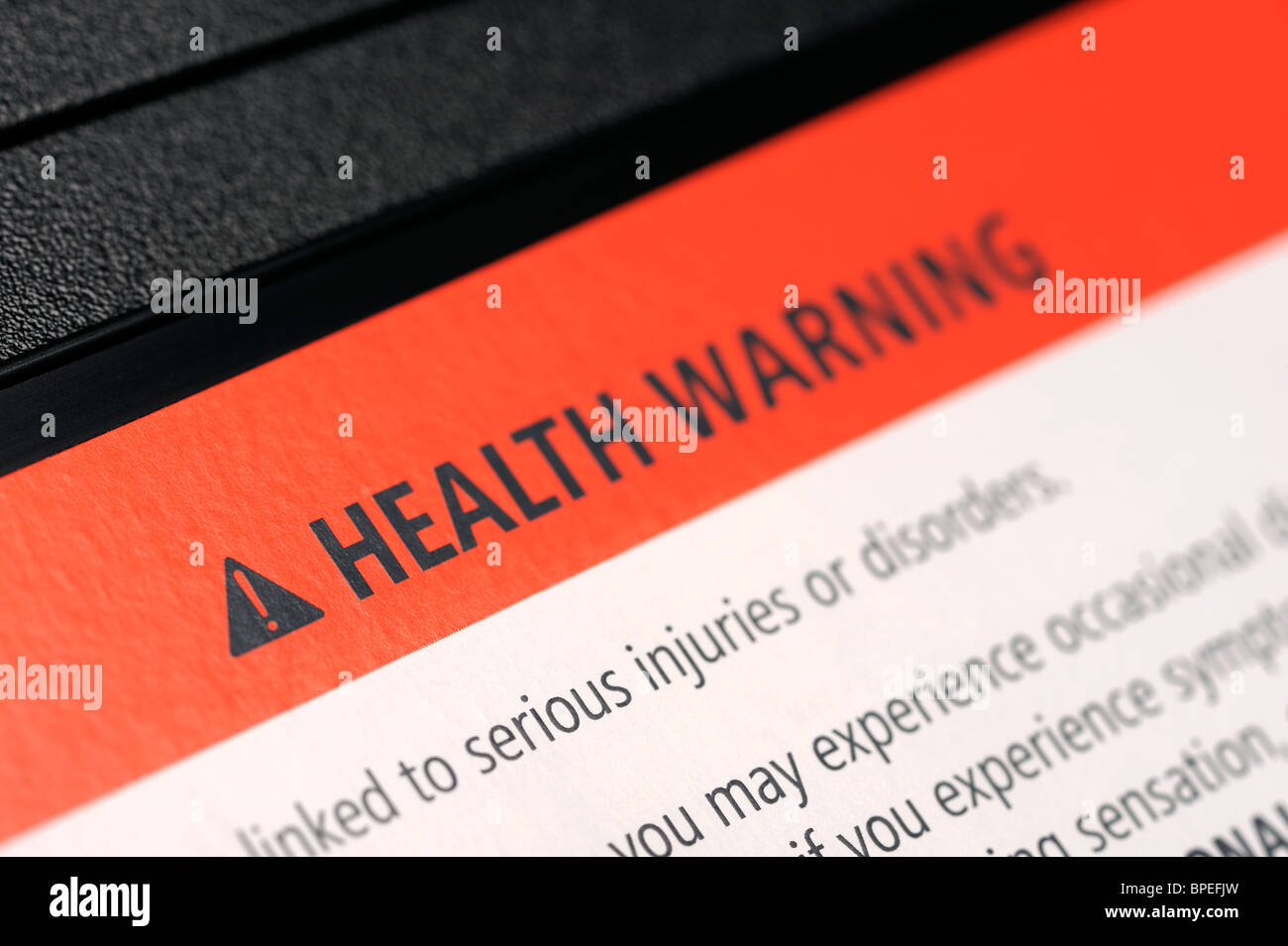 Health warning sign Stock Photo
