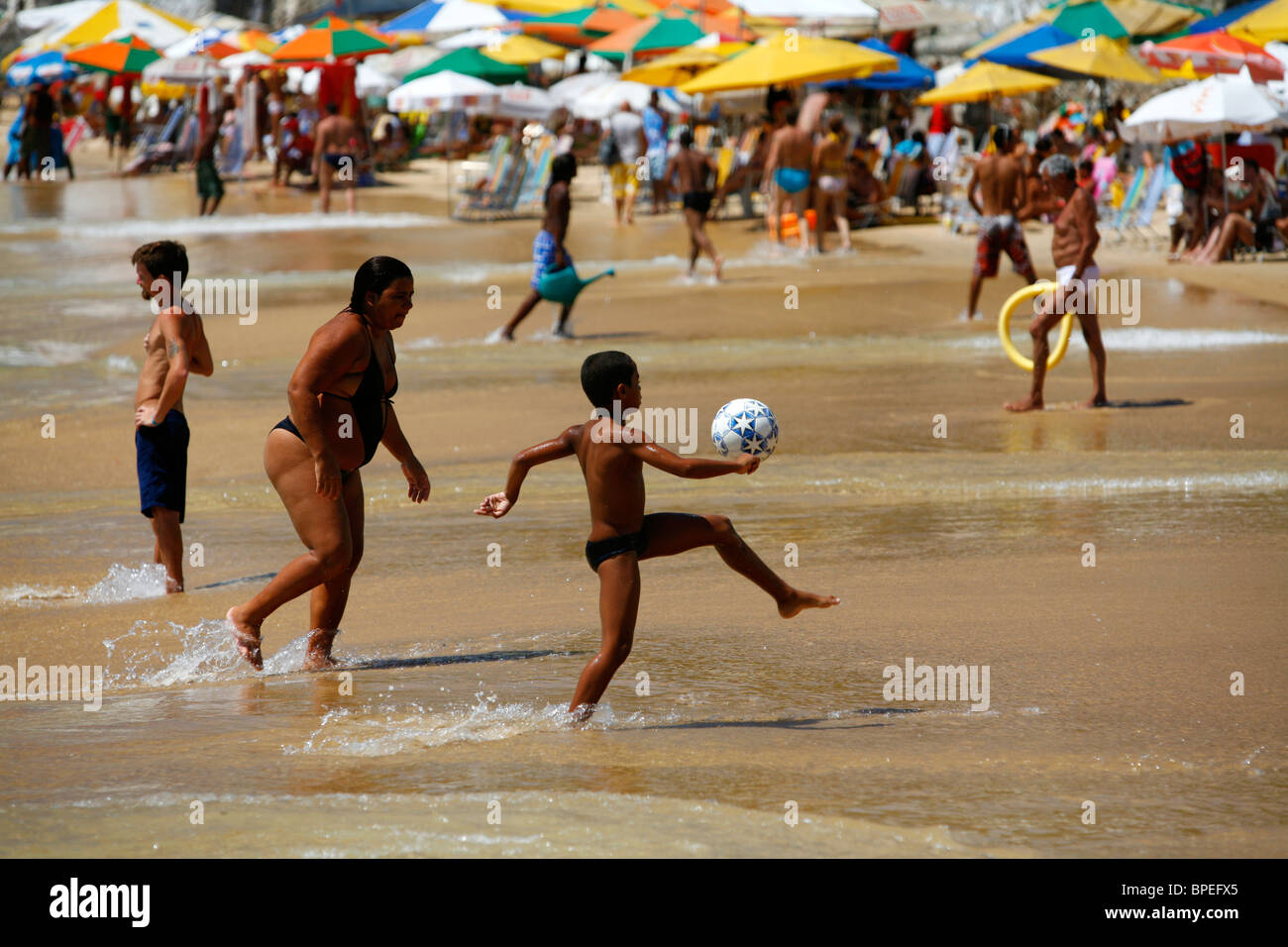 Porto da Barra beach, Salvador, Bahia, Brazil. Stock Photo