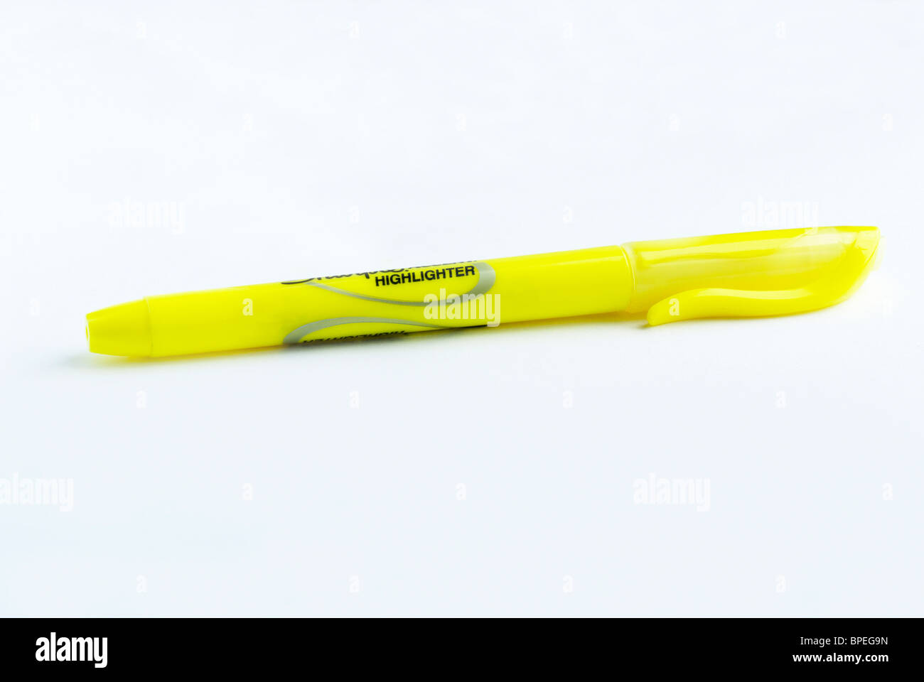 Yellow Highlighter Pen Stock Photo