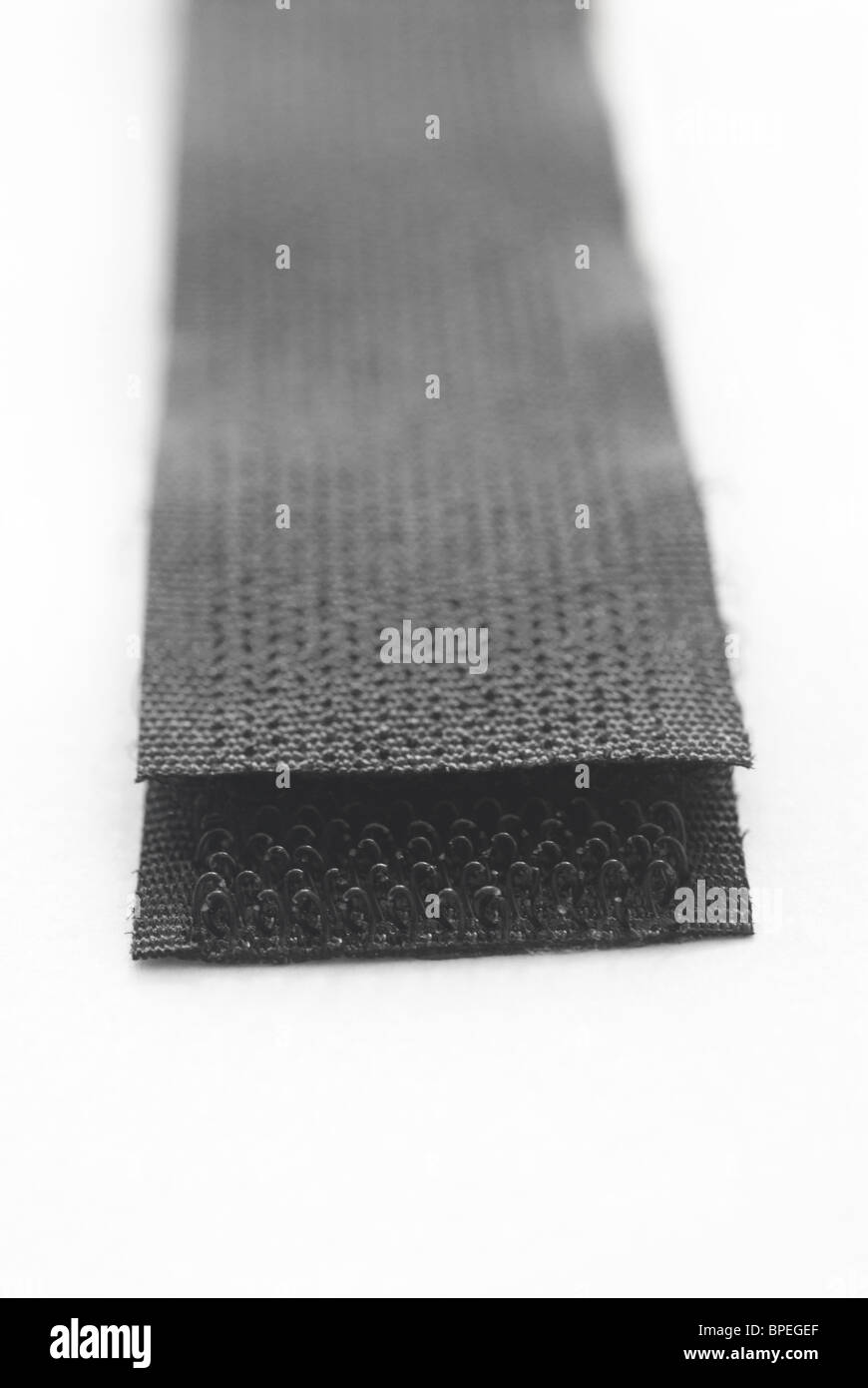 Both Parts Of A Black Velcro Strip Side By Side Stock Photo
