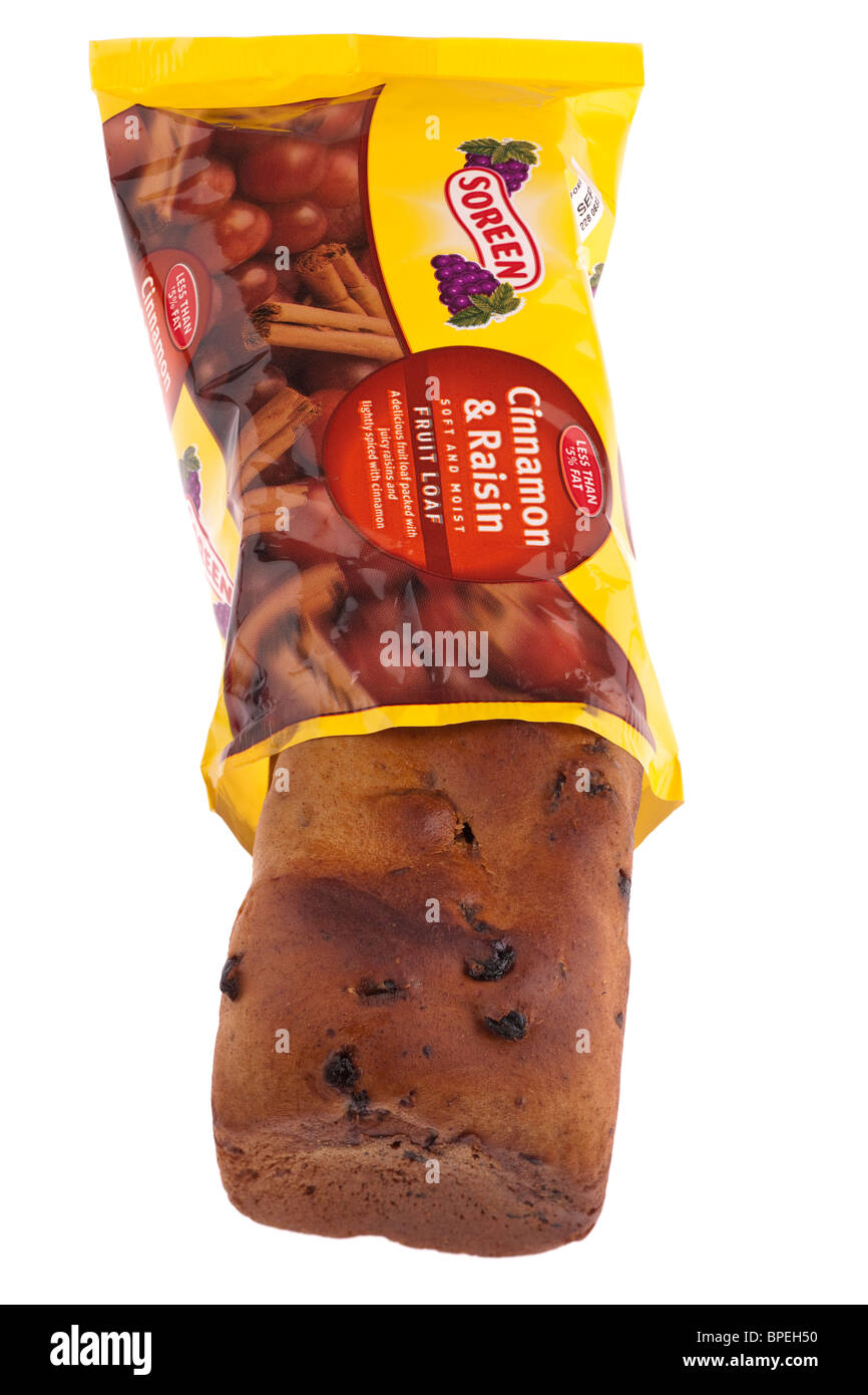 Soreen rich fruit cake and open packet Stock Photo