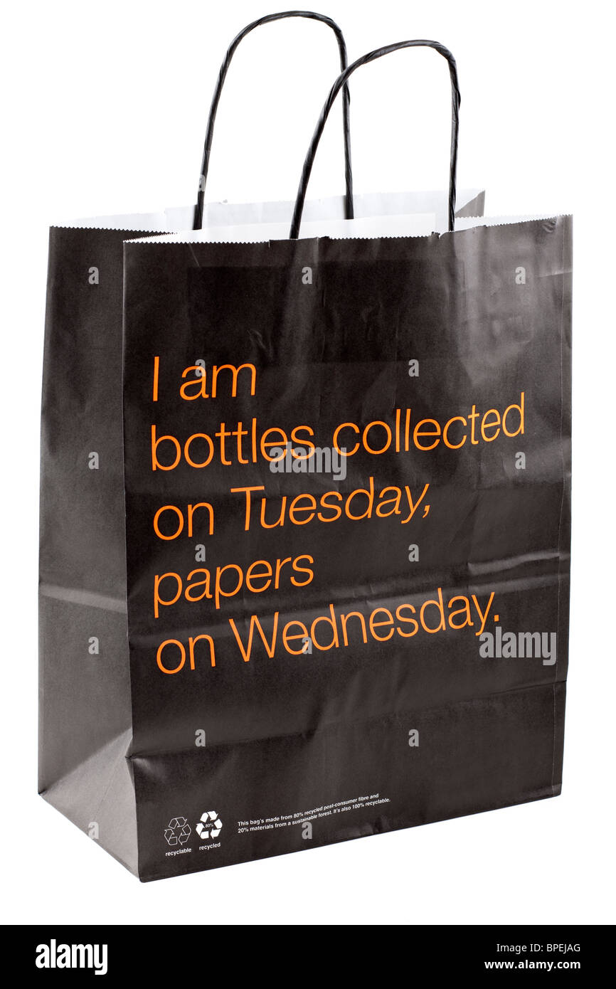 Brown paper recycling bag Stock Photo Alamy