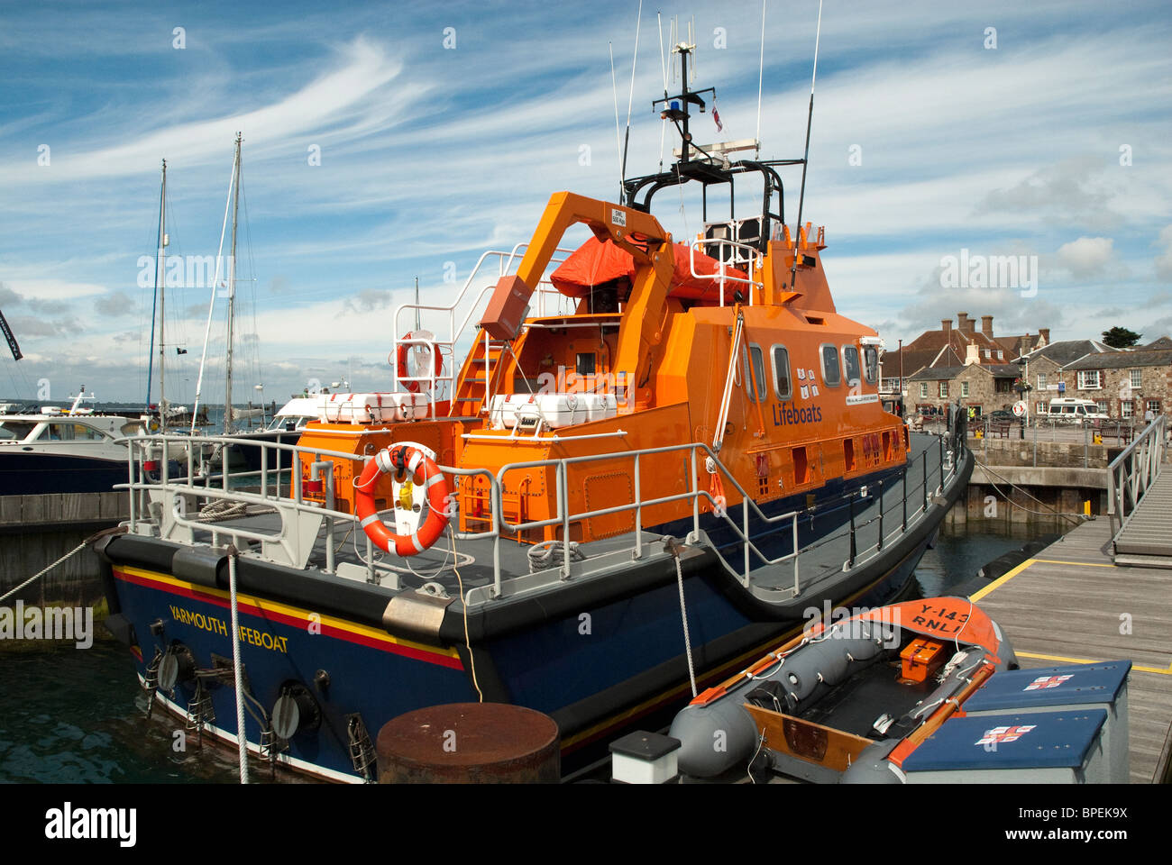 RNLI lifeboat at Yarmouth, Isle of Wight Stock Photo Alamy