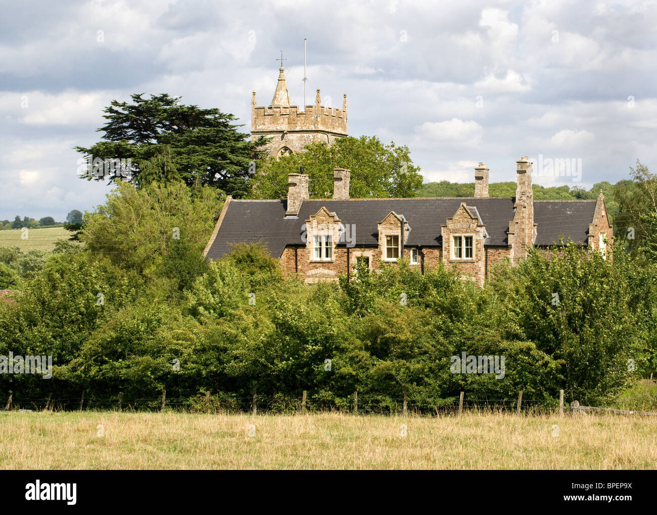 St Mary's church and the rectory Compton Dando in the Chew valley