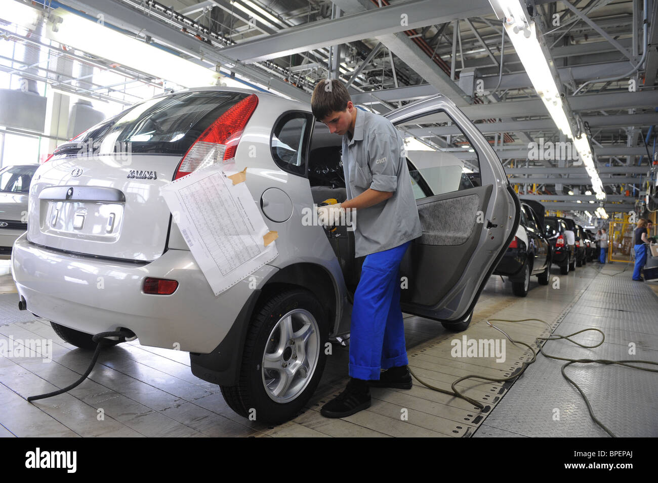 Russian car manufacturer AvtoVAZ produces Lada Kalina