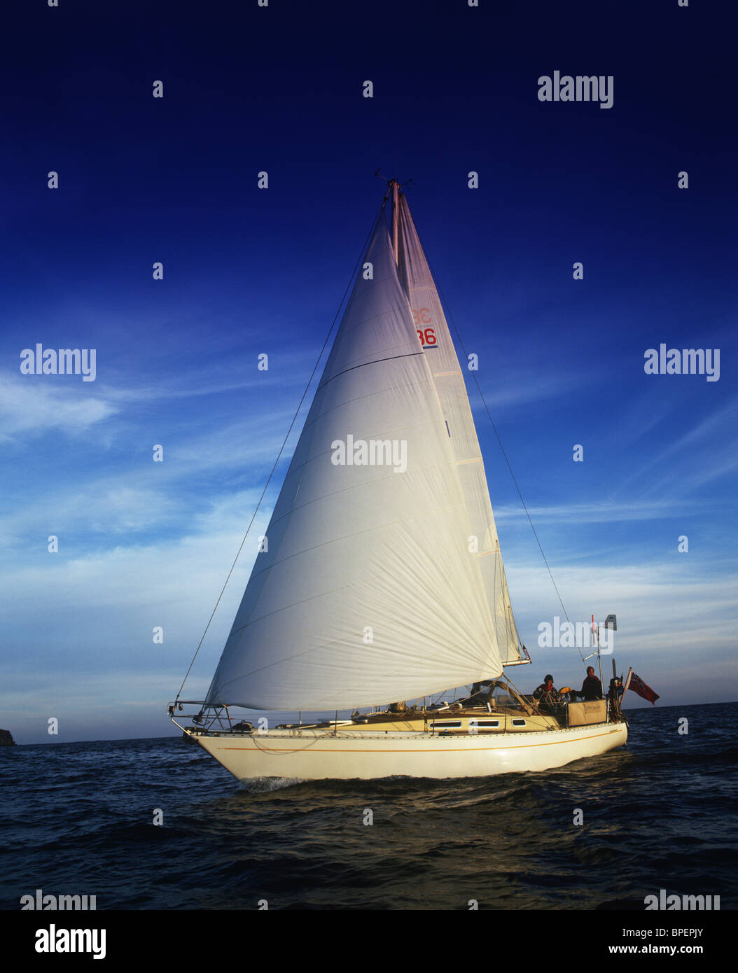 Luxury big boat yacht sailing Lanzarote Canary Islands Spain Stock