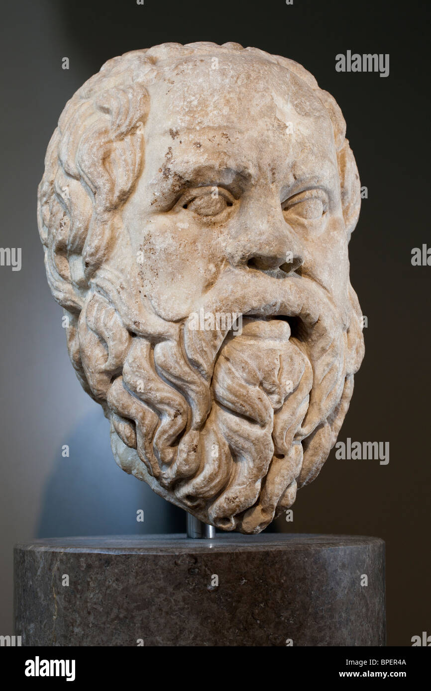 Sculpture portrait socrates hi-res stock photography and images - Alamy