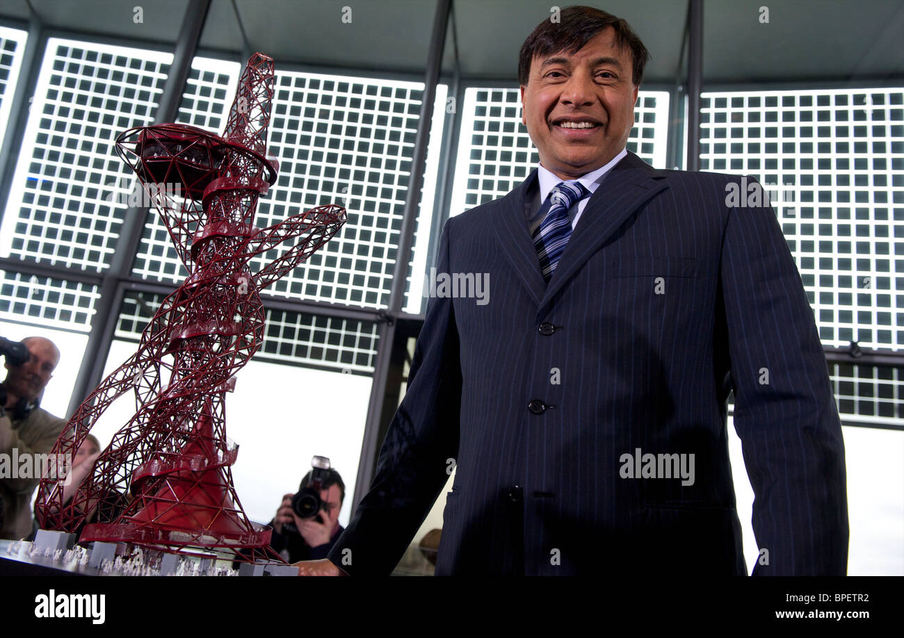 Steel Tycoon Lakshmi Mittal R Along Editorial Stock Photo - Stock Image