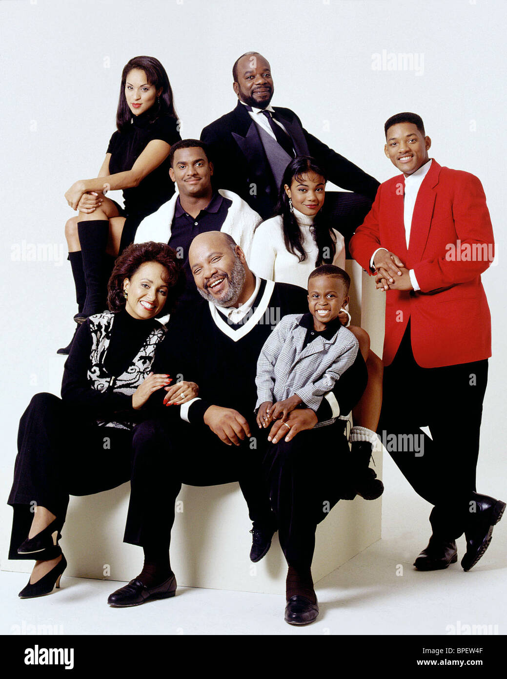 Karyn Parsons Alphonso Ribeiro Tatyana M Ali Will Smith Ross Bagley James Avery Daphne Maxwell Reid The Fresh Prince Of Bel Air 1990 Stock Photo Alamy