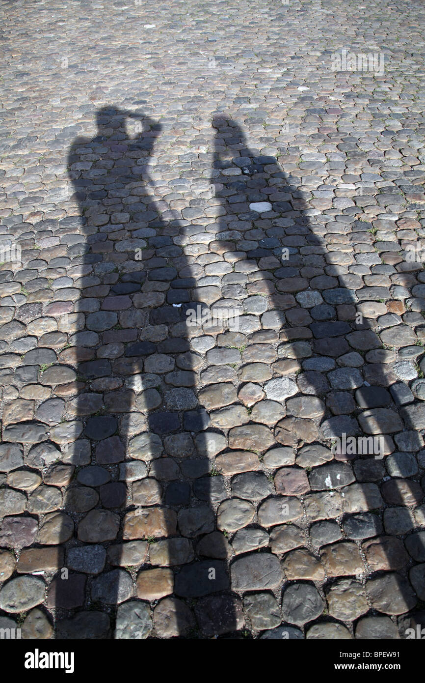 Tourists taking photographs; Freiburg im Breisgau, Germany Stock Photo