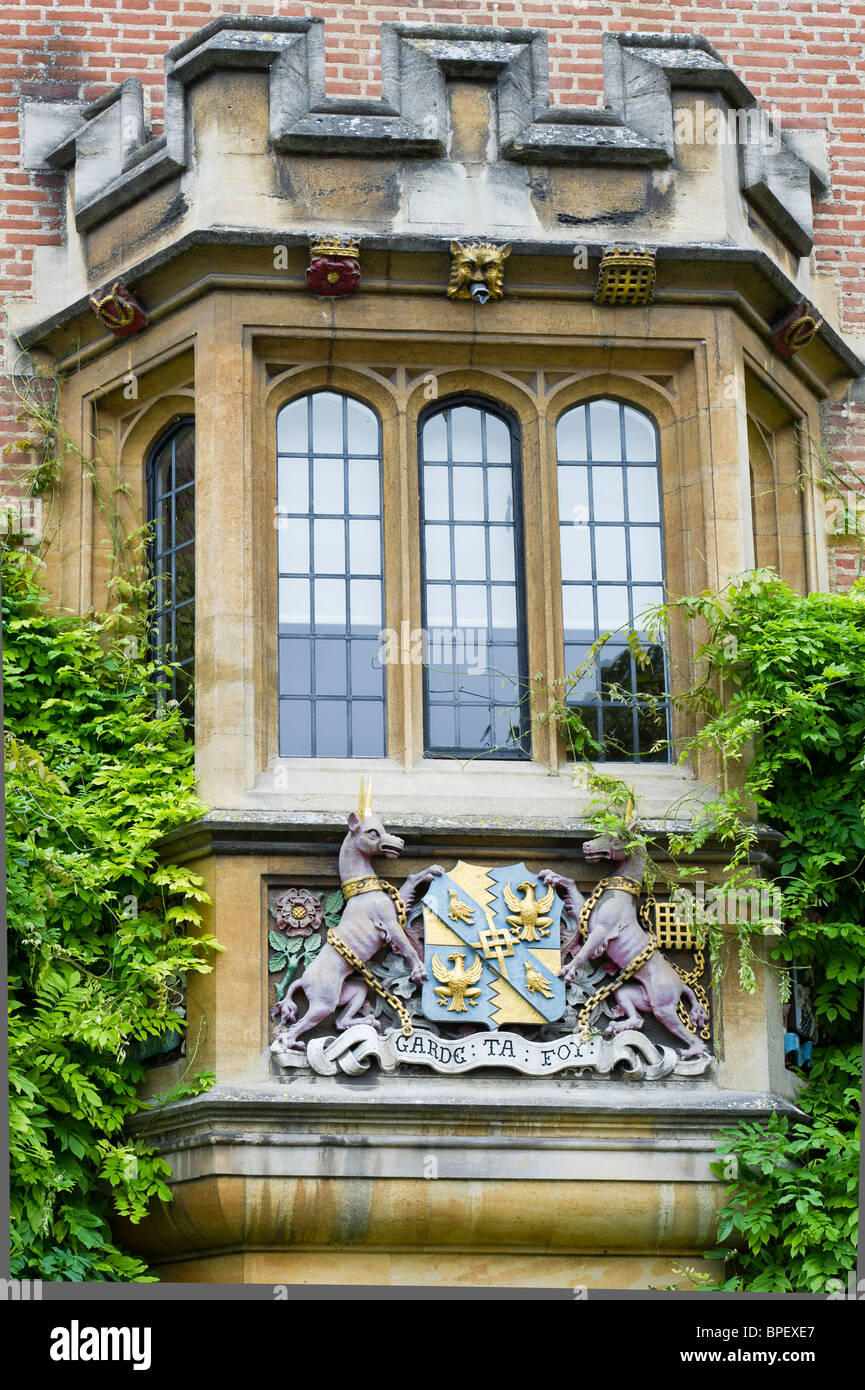 Magdalene college with emblem, Cambridge university. Stock Photo