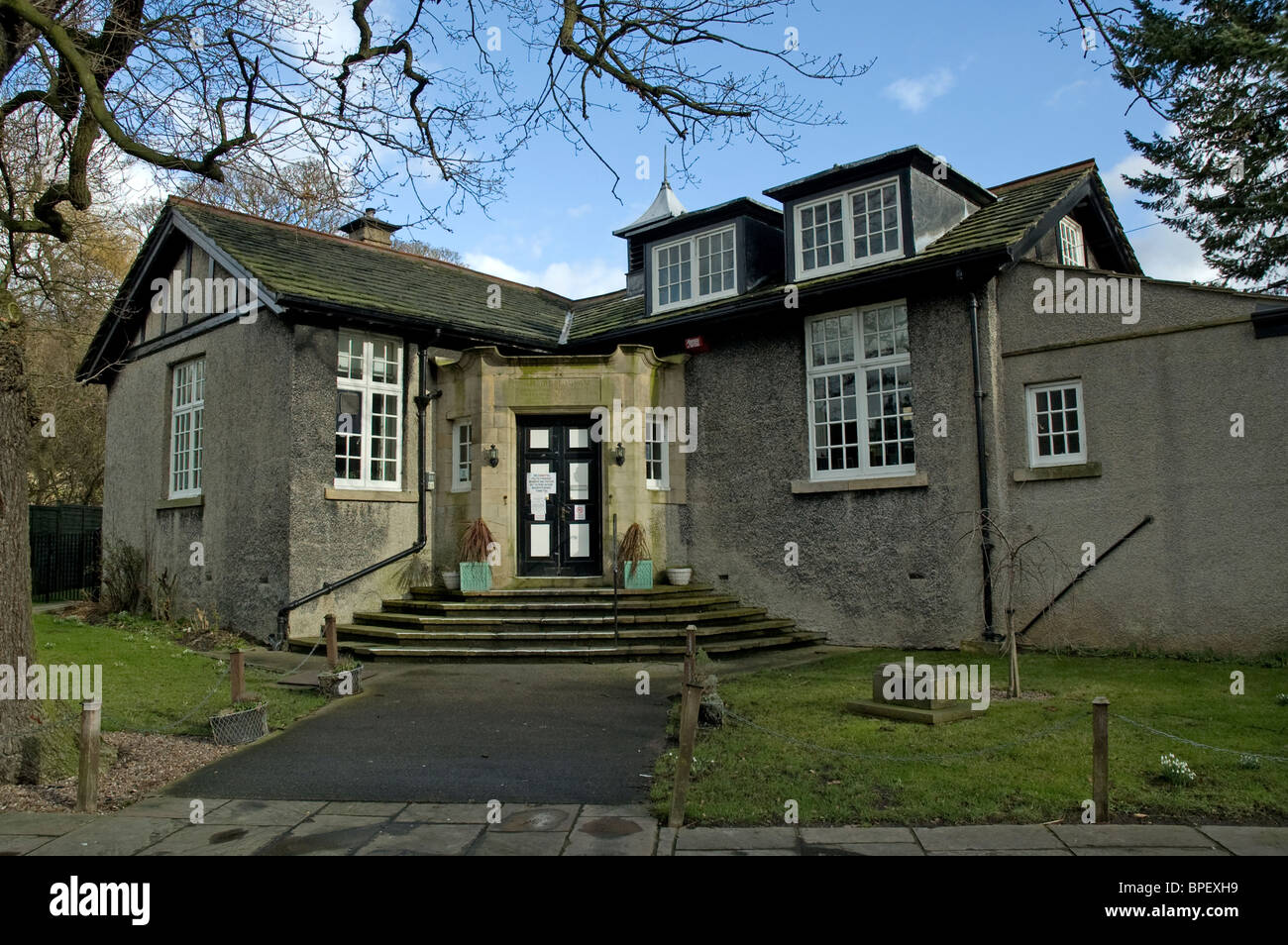 Village Hall in Arncliffe. Original location of ITV Soap Series Emmerdale, North Yorkshire Stock Photo