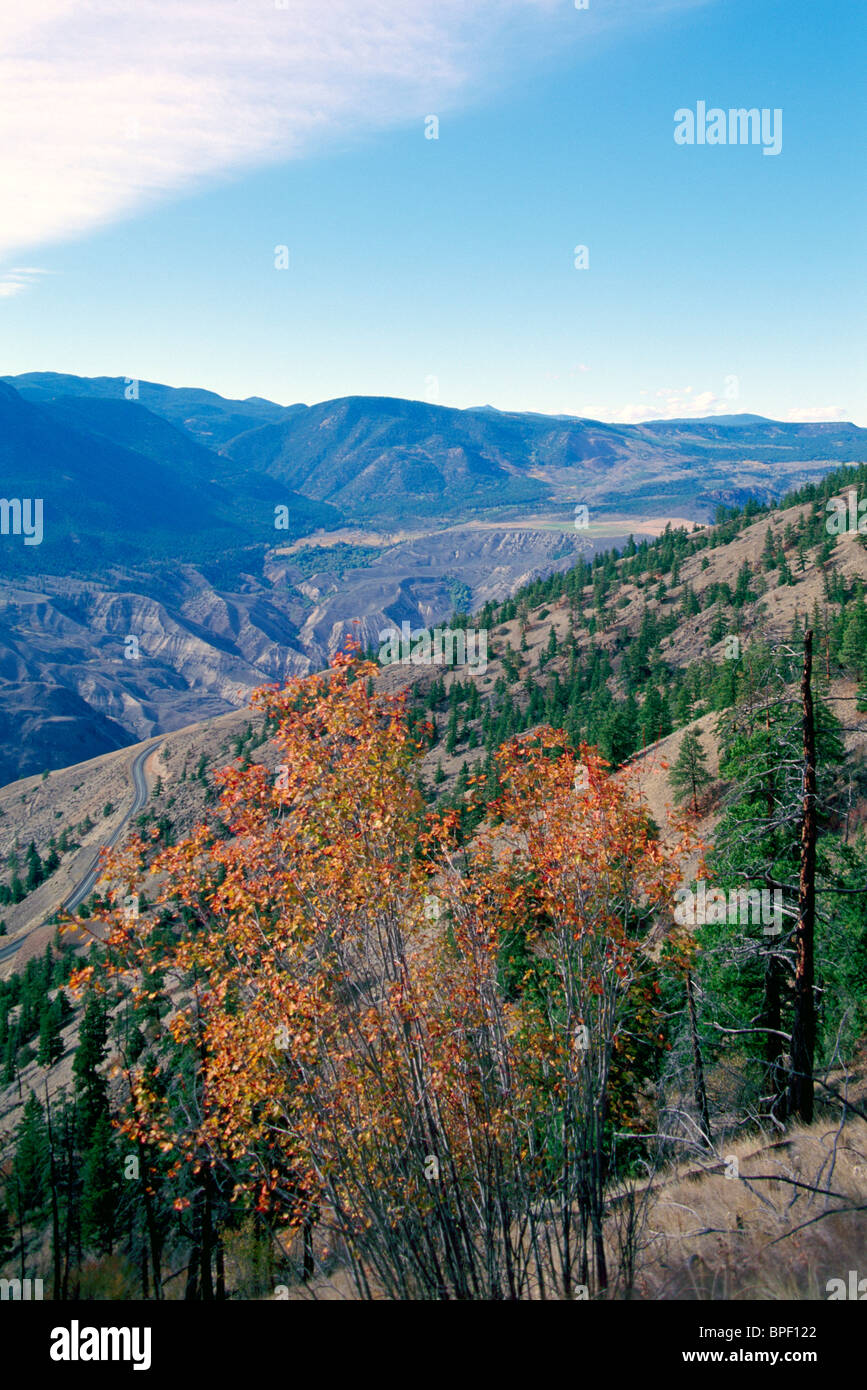 Fraser Canyon along Fraser River near Lillooet, BC, British Columbia