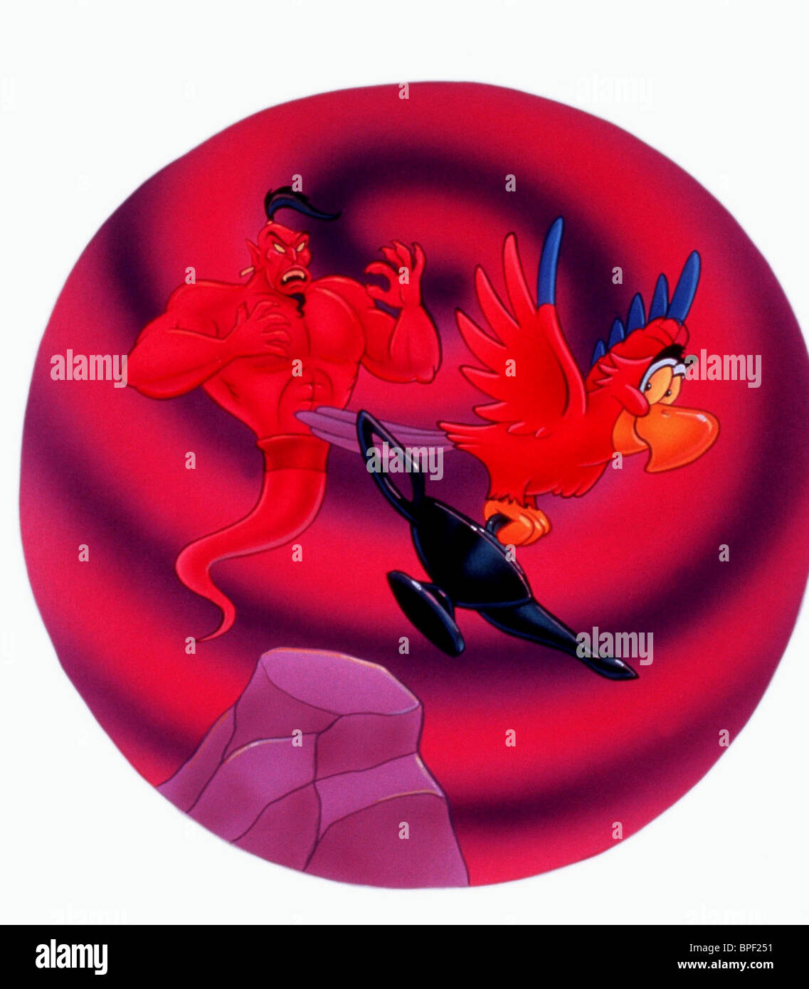 GENIE WATCHES BIRD TAKE LAMP RETURN OF JAFAR (1994 Stock Photo