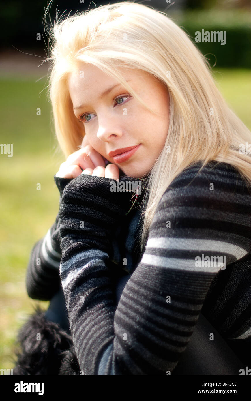 Blonde girl hi-res stock photography and images - Alamy