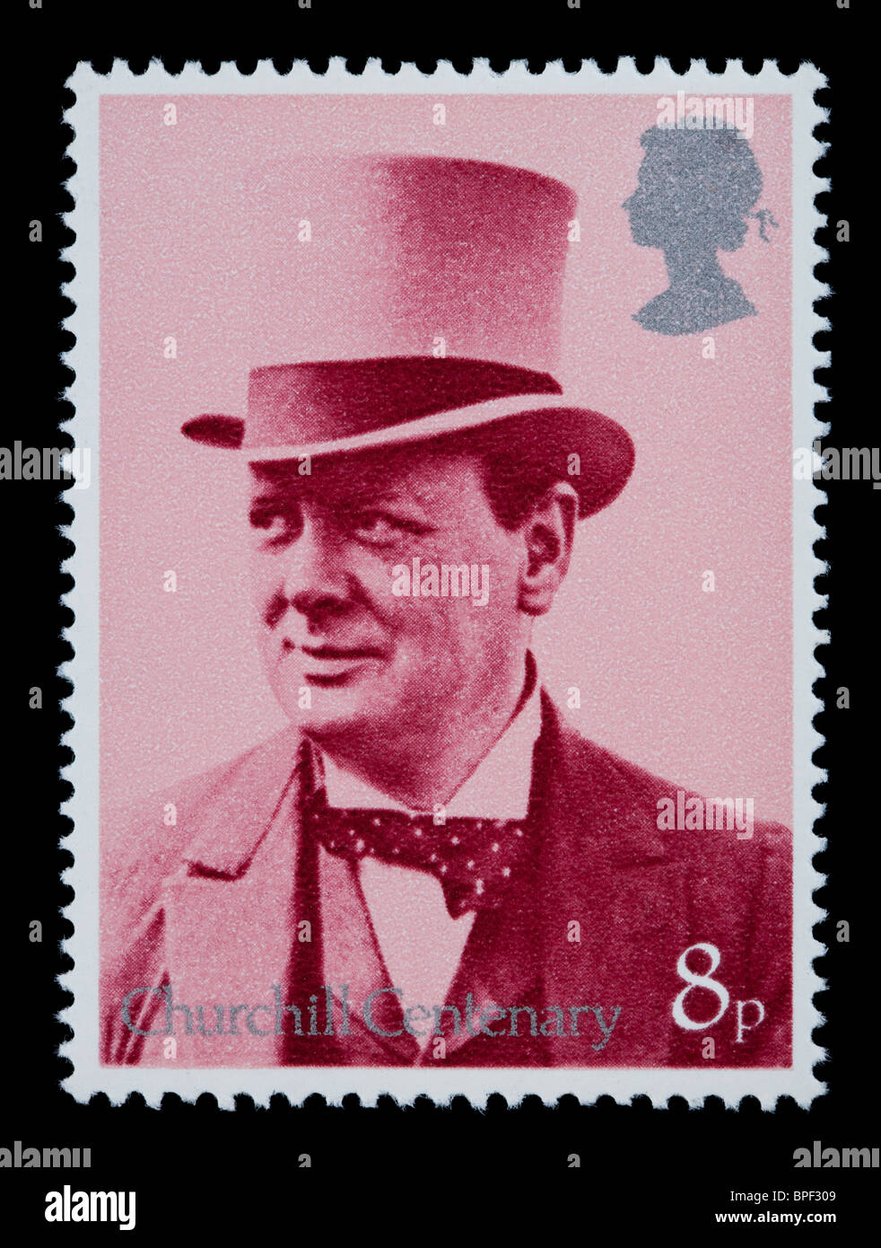 GREAT BRITTAN - CIRCA 1960: A postage stamp printed in Great Brittan showing Winston Churchill, circa 1960 Stock Photo