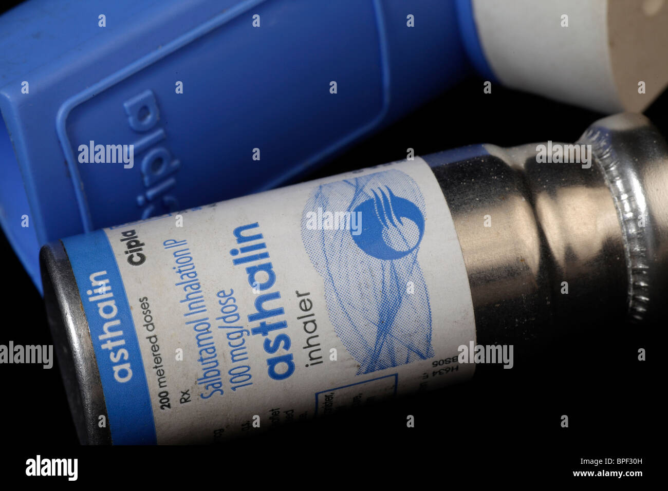 Drug inhalers for asthmatics Stock Photo Alamy