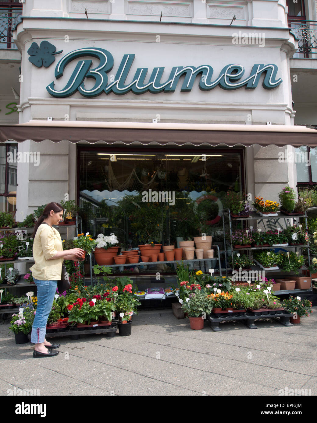 Traditional flower shop in Kreuzberg Berlin Germany Stock Photo