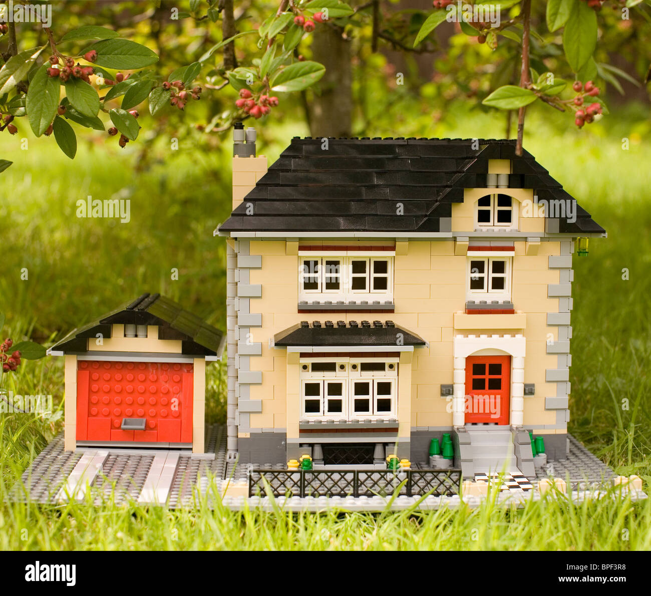 Lego House and Detached Garage Stock Photo - Alamy