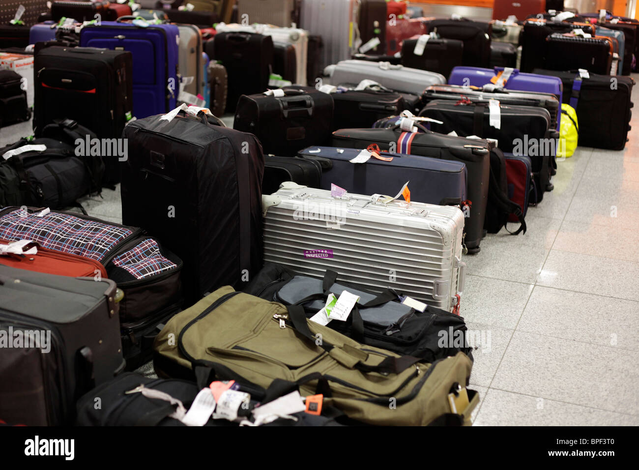suitcases at the Duesseldorf airport Stock Photo