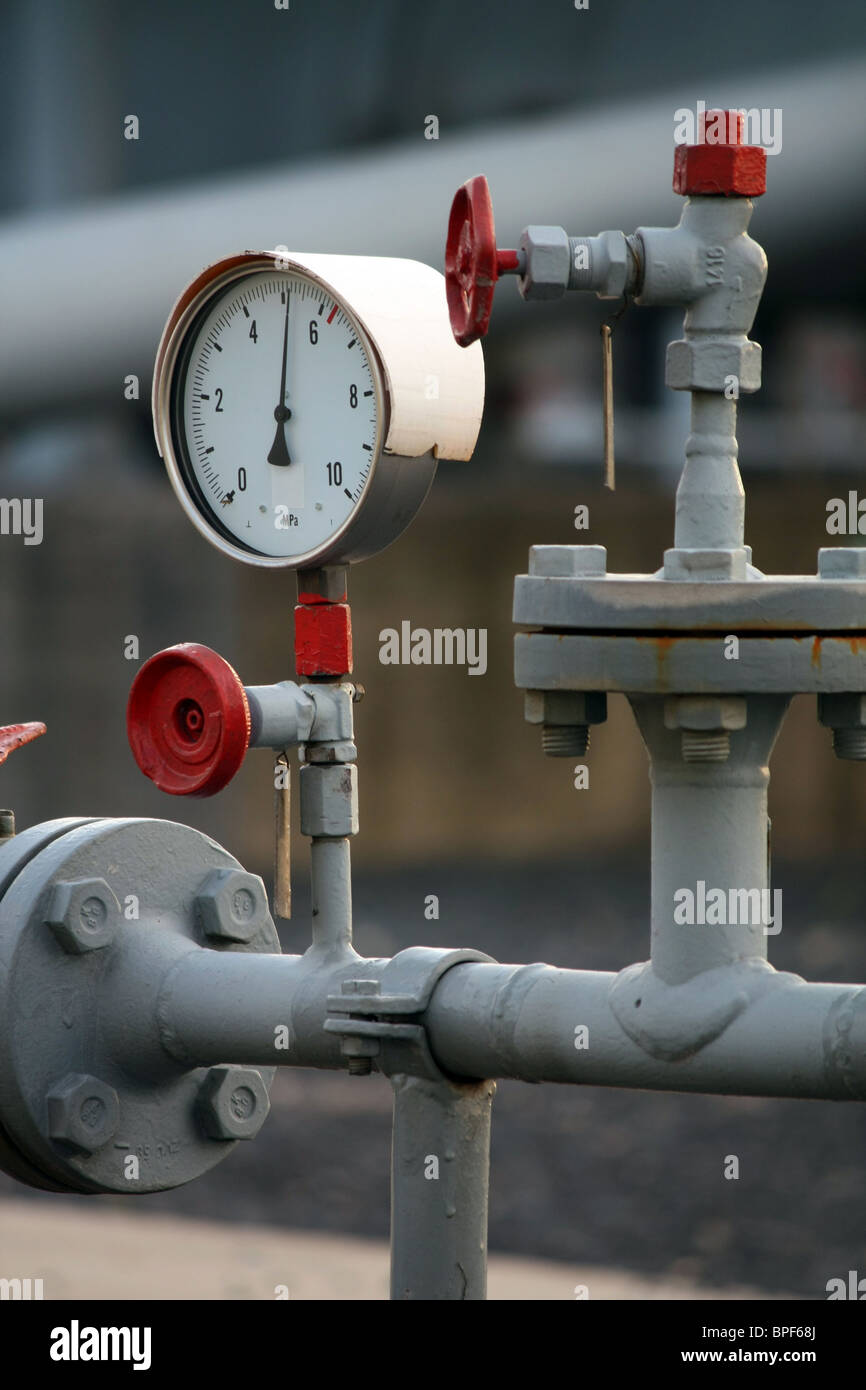 gas manometer Stock Photo