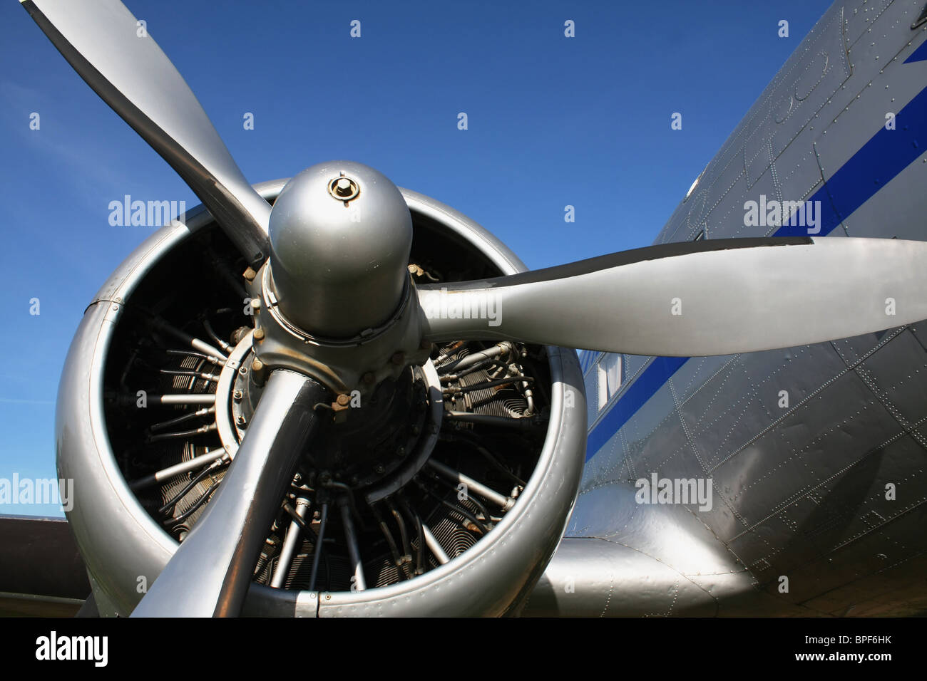 classic aircraft engine Stock Photo