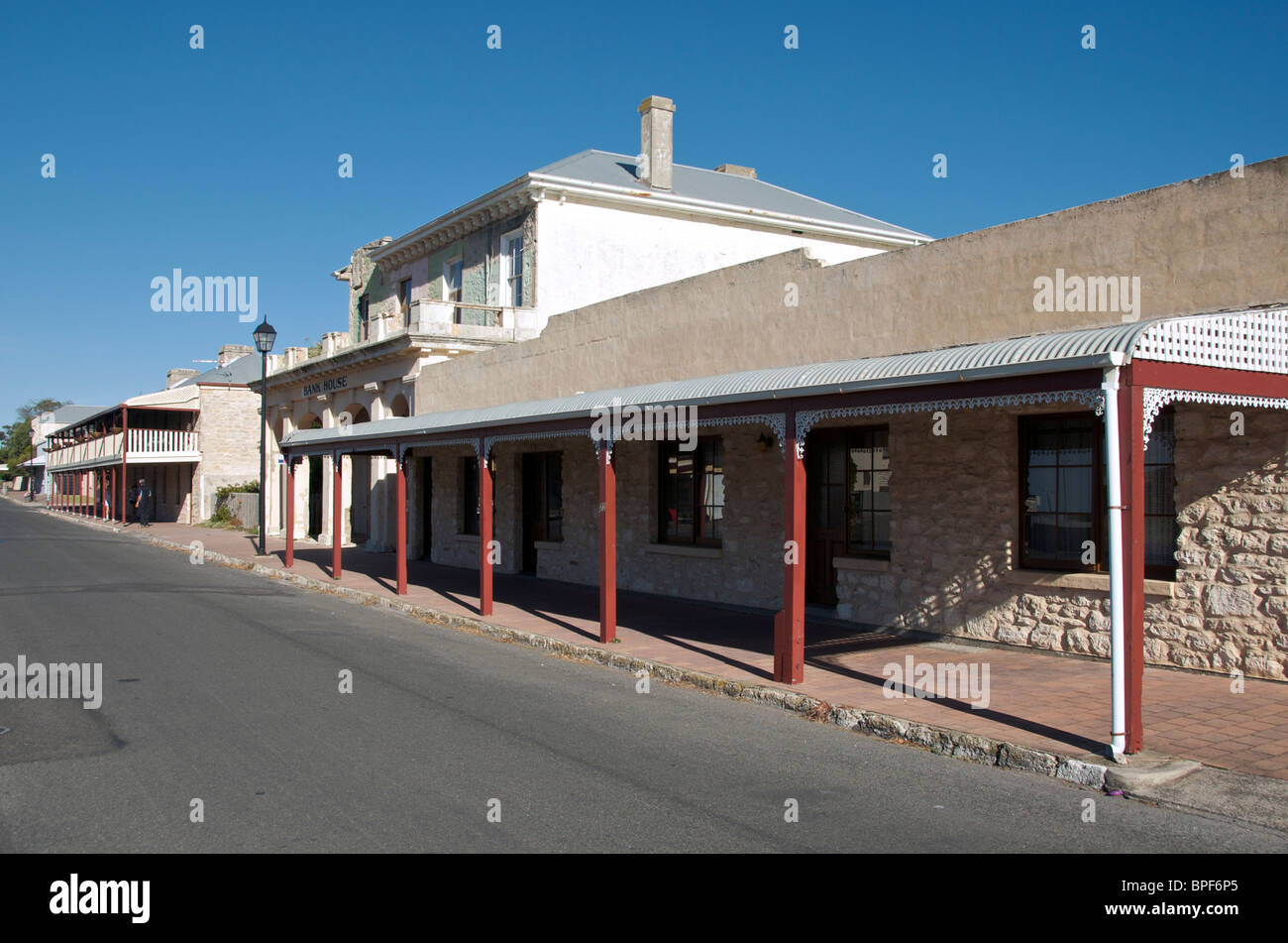 Old historic buildings Smillie Street Robe Limestone Coast South Australia Stock Photo
