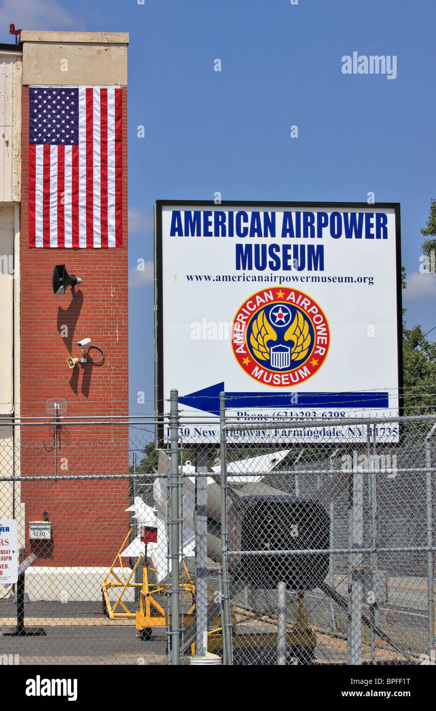 The American Air Power Museum Republic Airport Farmingdale Long Island NY Stock Photo