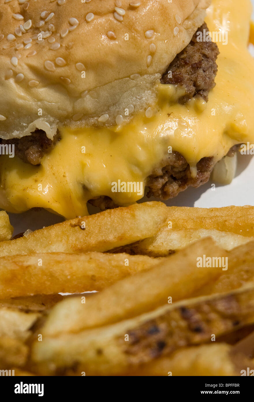 A Five Guys bacon cheeseburger and french fries Stock Photo Alamy