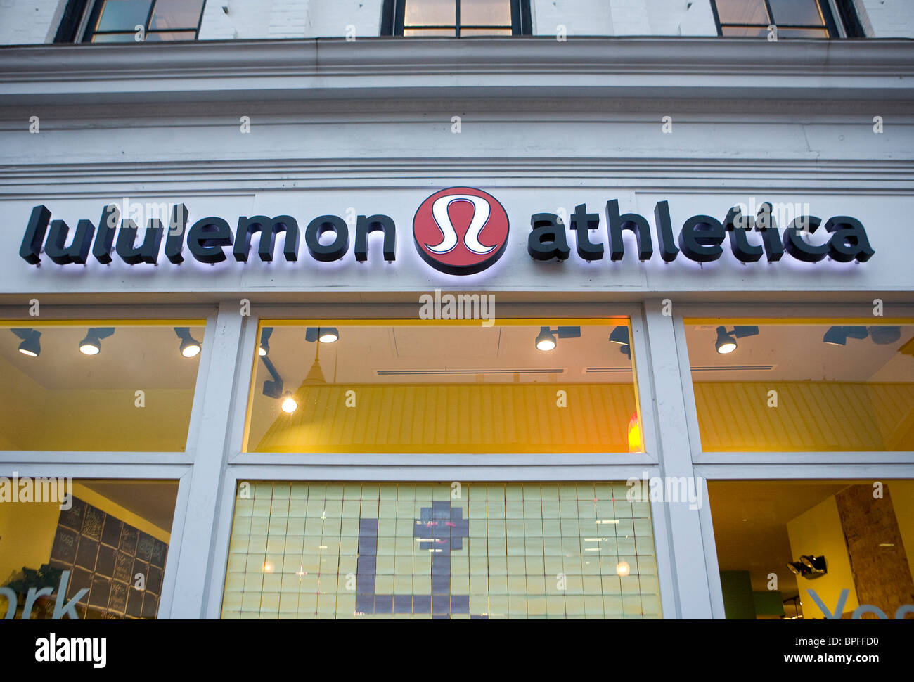 Lululemon Athletica logo, neon logo, store sign, Canadian athletic apparel  retailer, clothing store at Masonville Place, London, Ontario, Canada Stock  Photo - Alamy