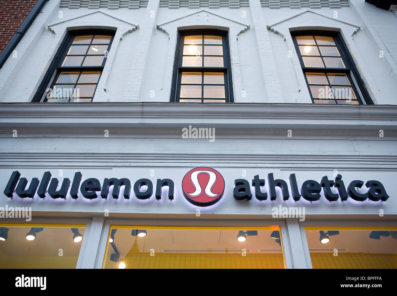 A Lululemon Athletica retail store in Washington, DC. Stock Photo