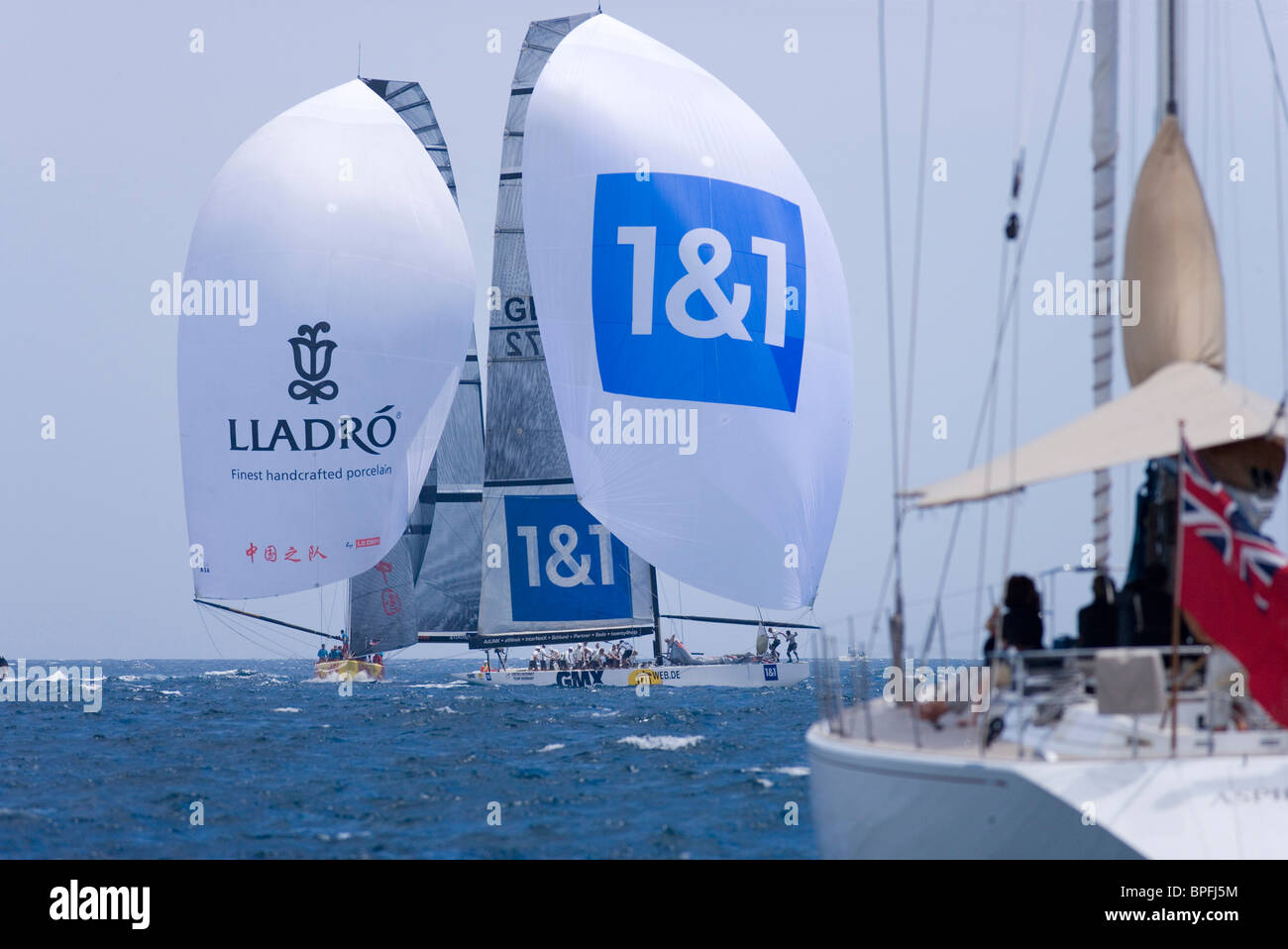 Team China & Team Germany, America's Cup, Valencia, Spain Stock Photo