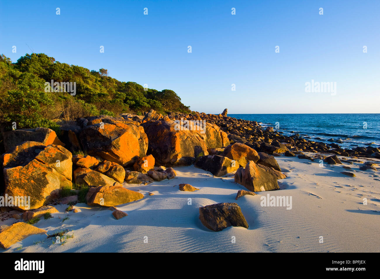 Sunrise at Castle Rock beach on Geographe Bay, Dunsborough, Western Australia. [Margaret River] Stock Photo