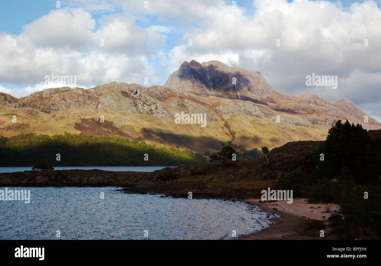 Slioch mountain Loch Maree Letterewe Wester Ross Scotland UK Stock Photo